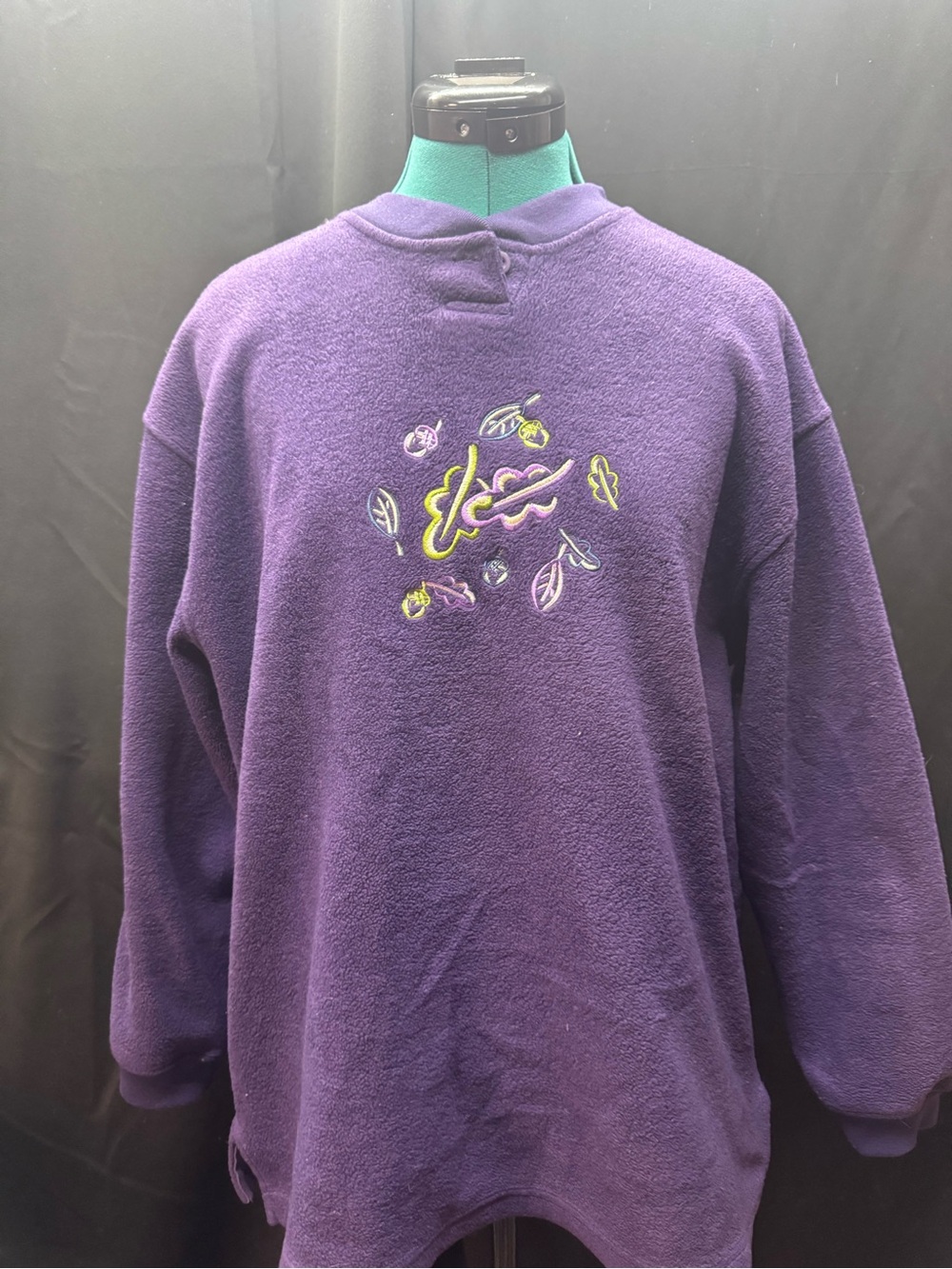 Purple Embroidered Women's Sweater -
